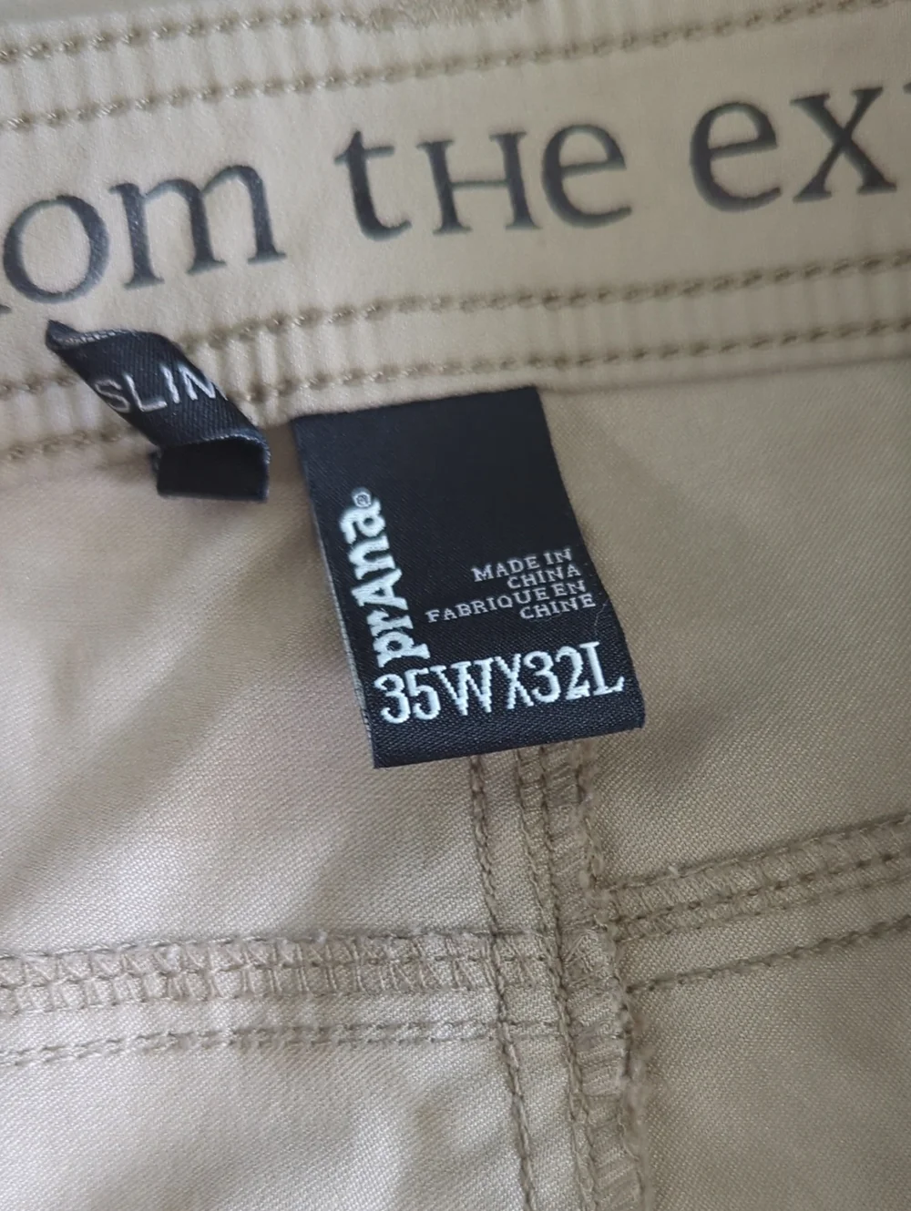 Prana Men's Khaki Slim Fit Pants - Picture 4 of 7